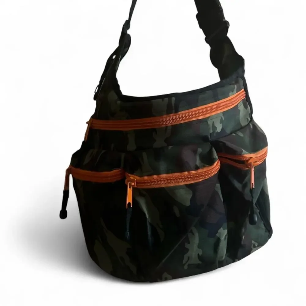 Vintage camo messenger bag